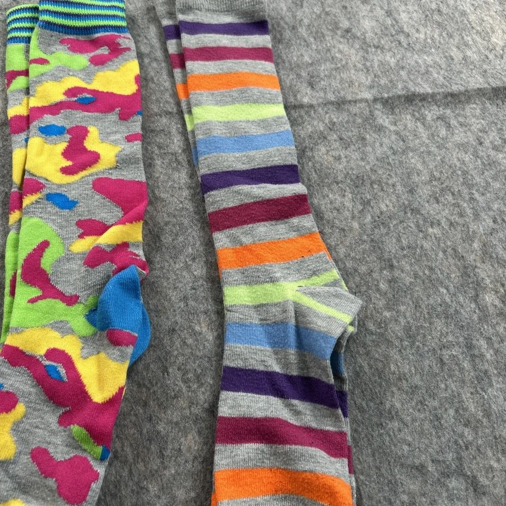 5 Pairs of Ladies' Stretch Socks size 9-11 Multicolored Stripes Geometric‎